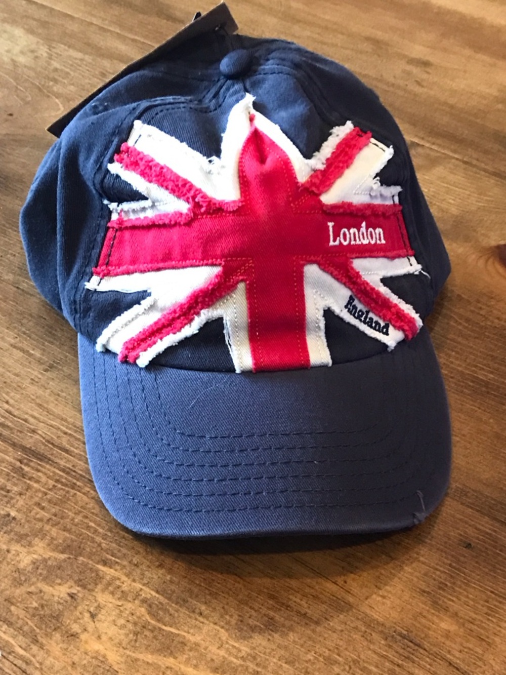 Navy London Patch Baseball Cap